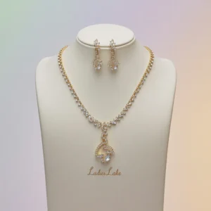 Crystal Gold Necklace Set